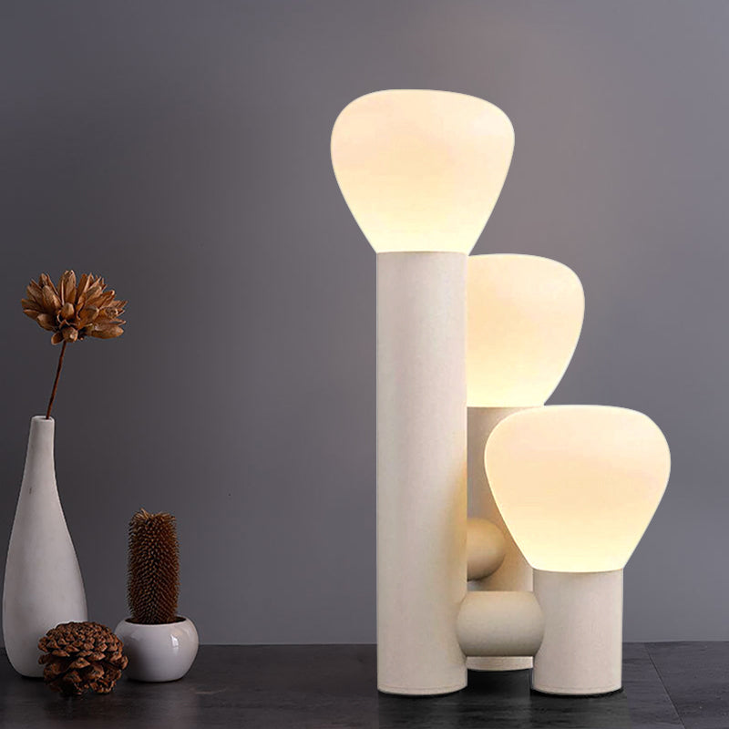 Minimalist Style 3-Light Red/Green/White Table Lamp